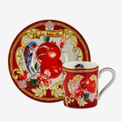 Kırmızı Porselen Kahve Fincan Seti 120 ml La Dolce Vita