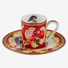 Kırmızı Porselen Kahve Fincan Seti 120 ml La Dolce Vita