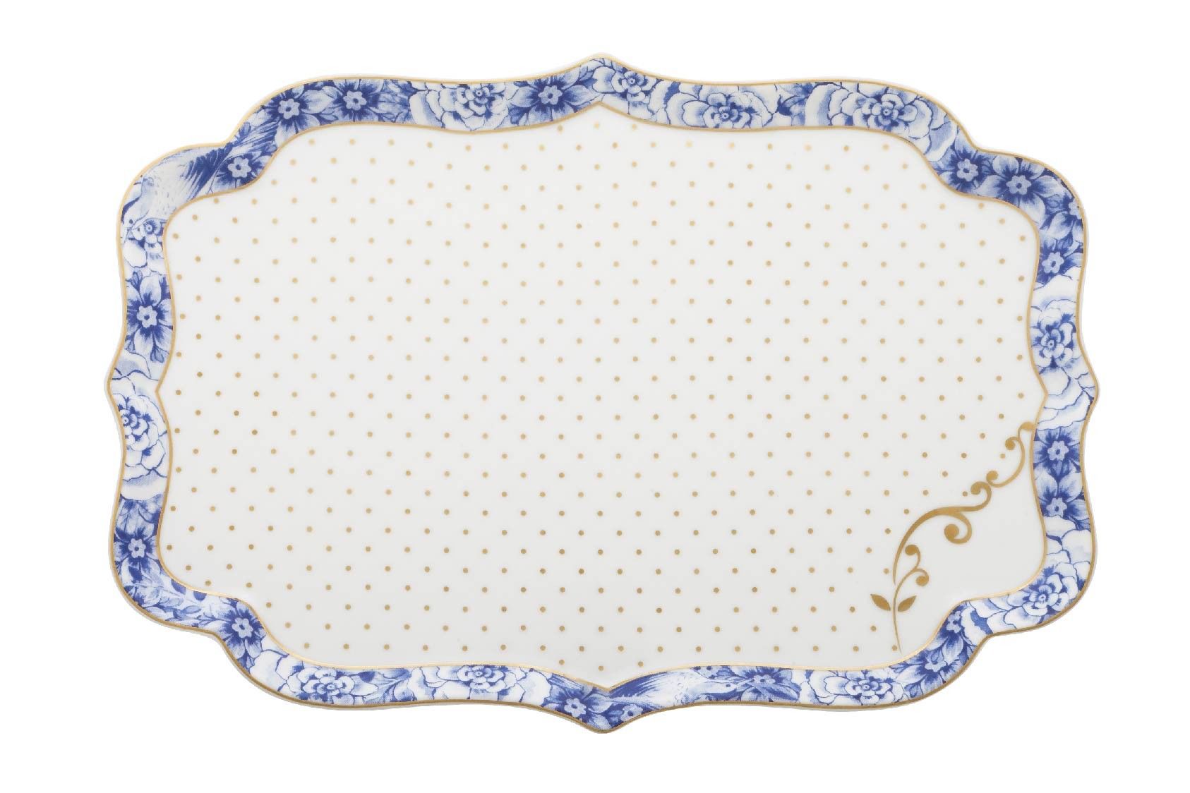 Royal Beyaz / Mavi Tepsi 26 Cm.
