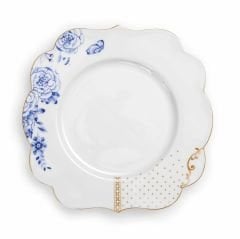 Pip Royal Beyaz / Mavi Renkli Kahvaltı Tabağı 23.5