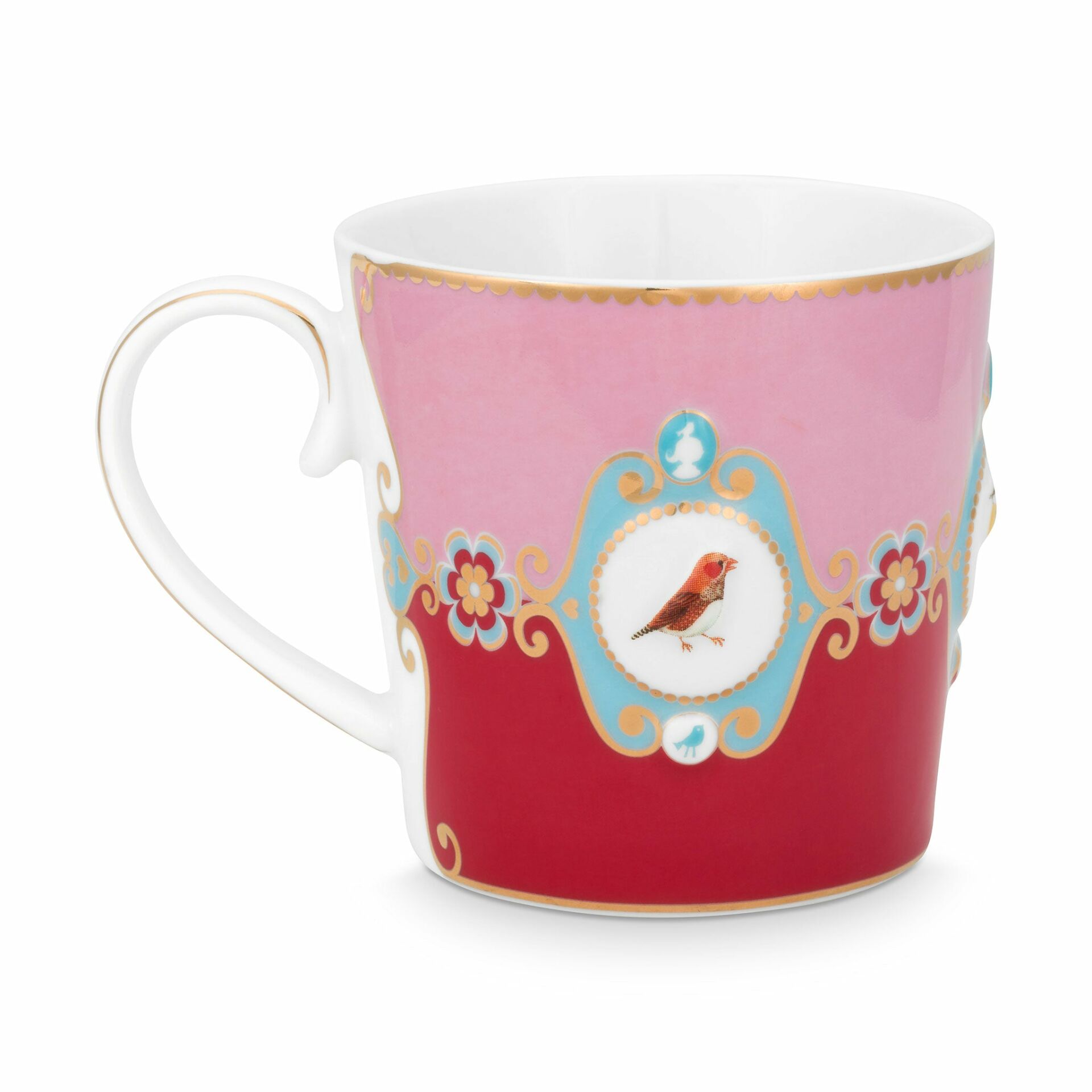 Love Birds Büyük Boy Mug 250 ML kırmızı/pembe