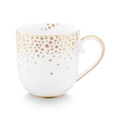 Beyaz Porselen Kupa 260 ml Royal Gold White Collection by Pip Studio