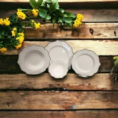 24 Parça Bone China Yemek Takımı 6 Kişilik