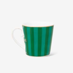 Love Birds Büyük Boy Mug 250 ML ÇİZGİLİ YEŞİL