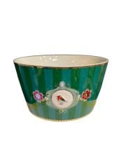 Love Birds Kase 15 Cm ÇİZGİLİ YEŞİL