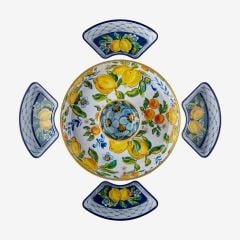 Mavi Melamin 5 Bölmeli Servis Tepsisi 39 Cm Capri Collection by Chiara Alessi