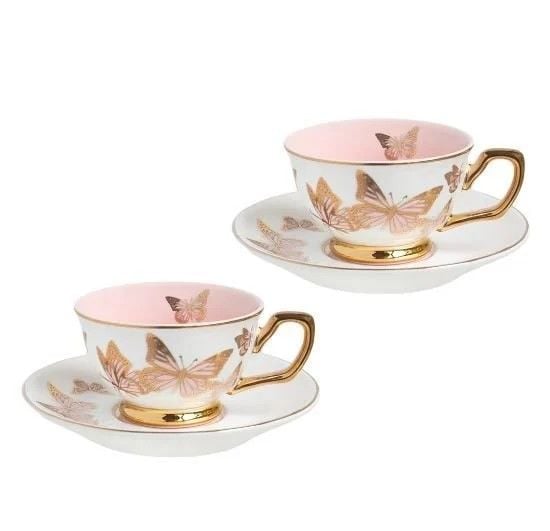 CRISTINA RE Kelebekli 2 li Kahve Fincanı