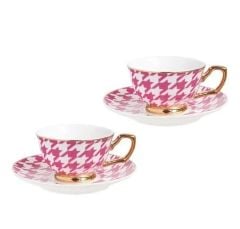 CRISTINA RE Fuşya Kazayağı 2 li Kahve Fincanı