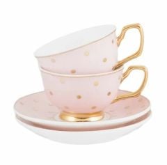 CRISTINA RE Polka Gold 2 li Kahve Fincanı