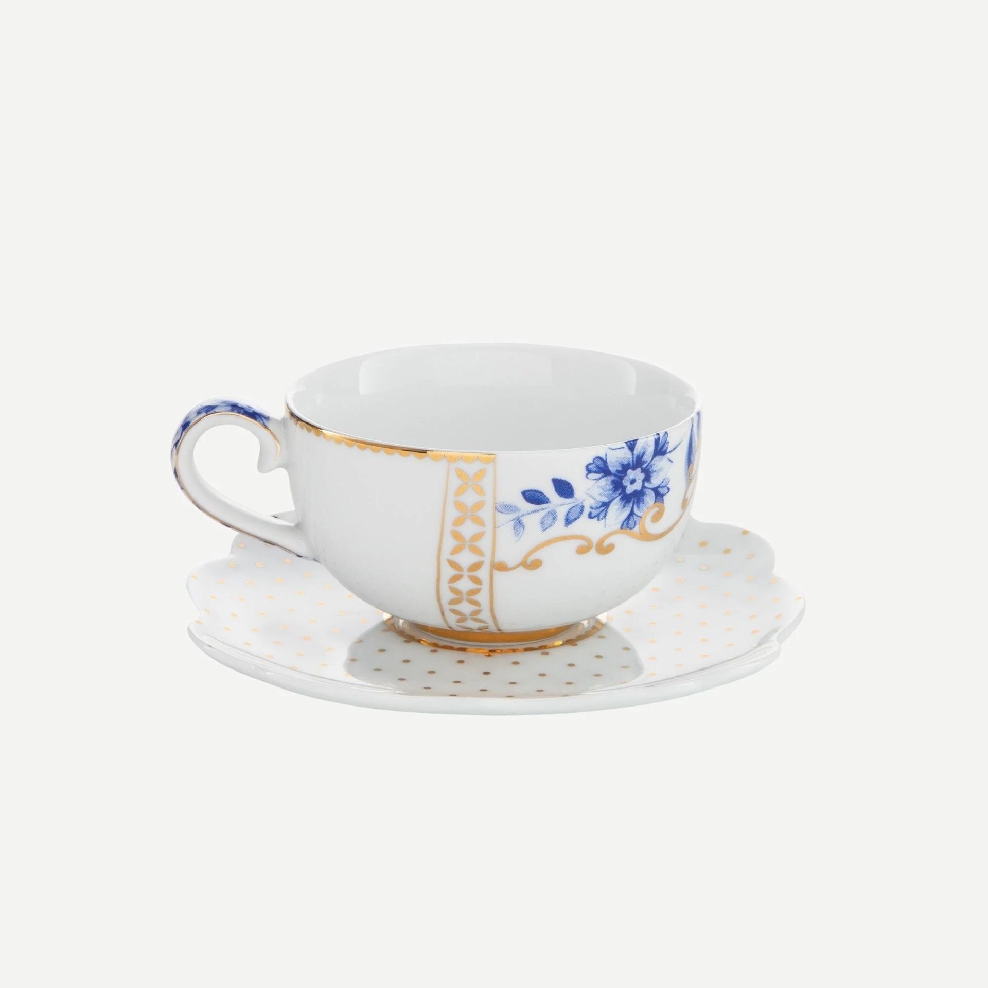 Mavi Beyaz Porselen Kahve Fincanı 125 Ml Royal White Collection by Pip Studio