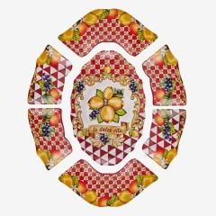 Mavi Melamin Meze Tabağı 7 Parça Capri Collection by Chiara Alessi