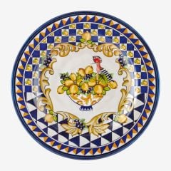 Melamin Yemek Tabağı 28 Cm Capri Collection by Chiara Alessi mavi limon buketi