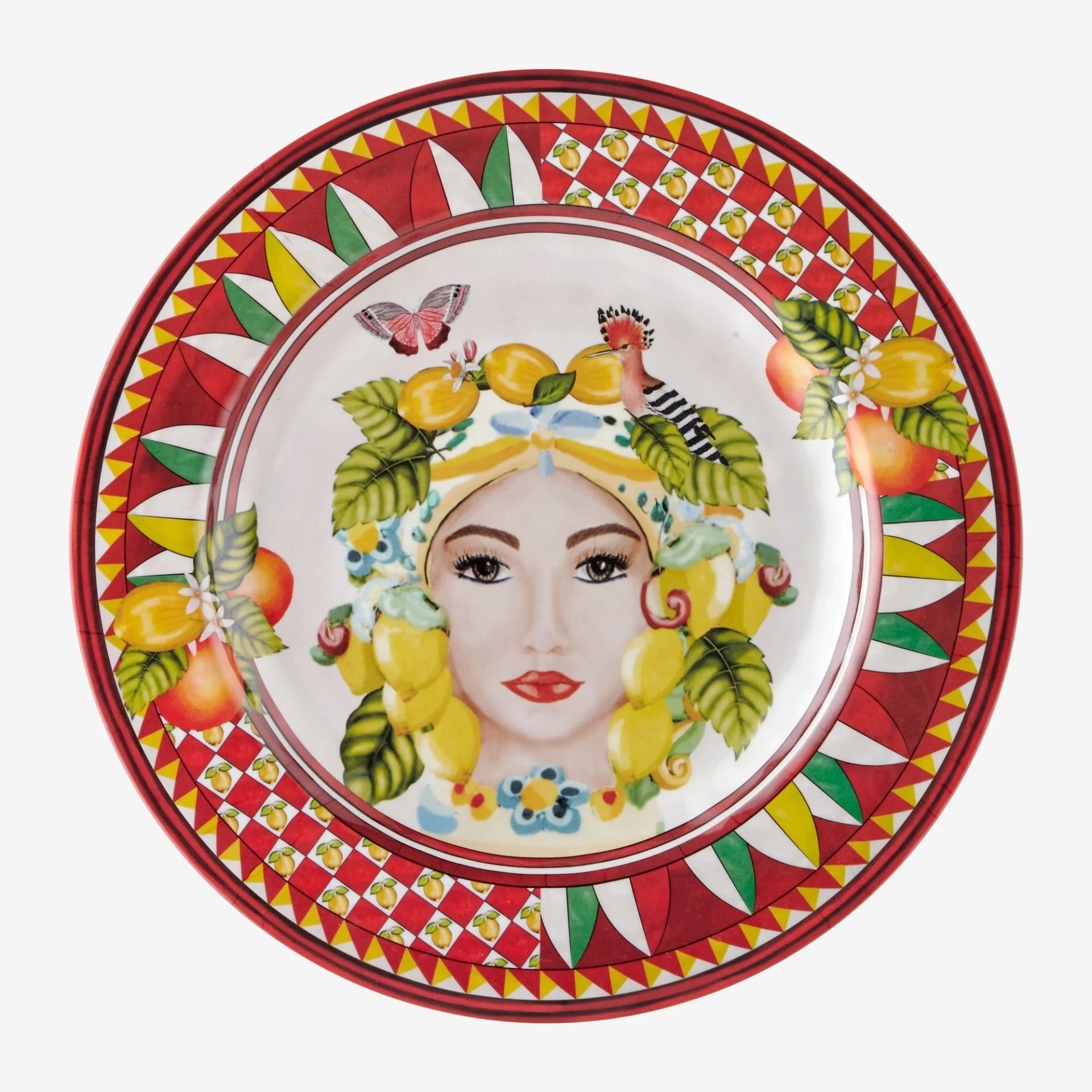 Melamin Yemek Tabağı 28 Cm Capri Collection by Chiara Alessi kırmızı yüz