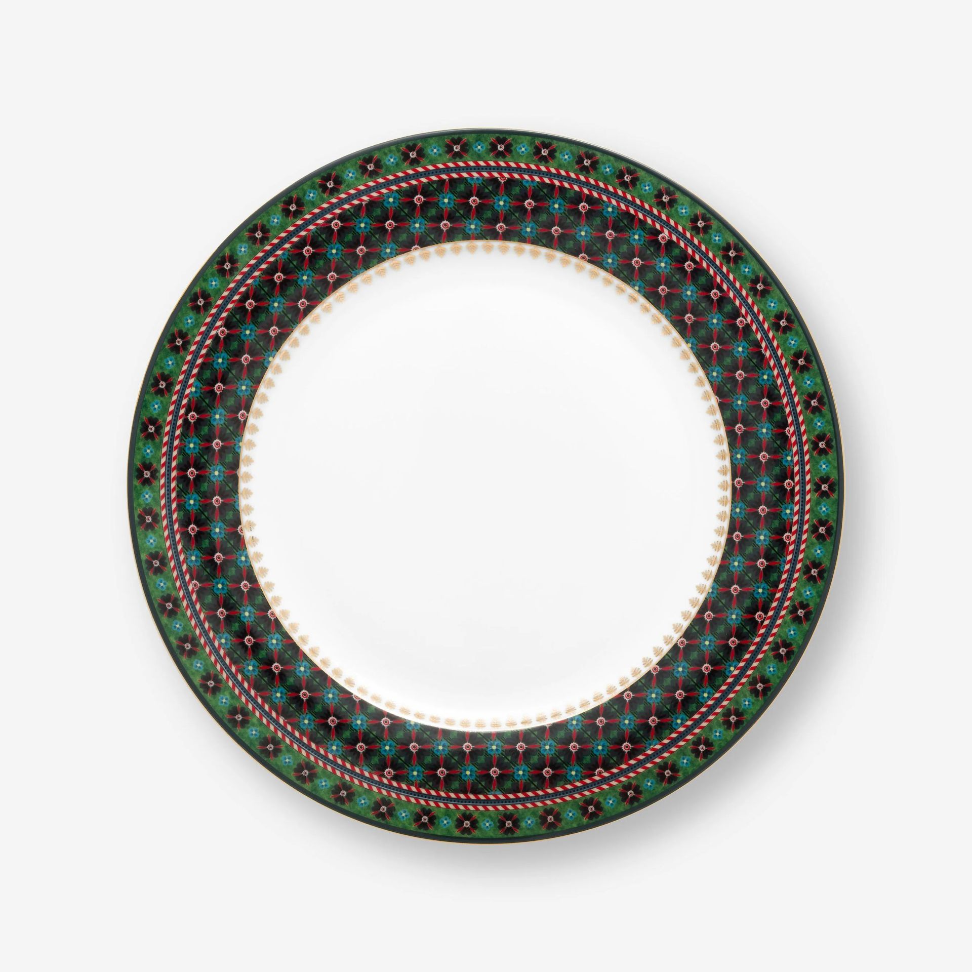 Yeşil Porselen Yemek Tabağı 26,5 Cm Berry Blues