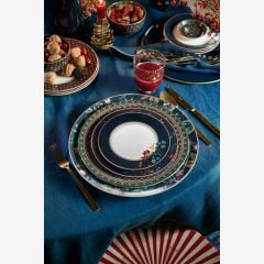 Mavi Porselen Pasta Tabağı 17 Cm Berry Blues