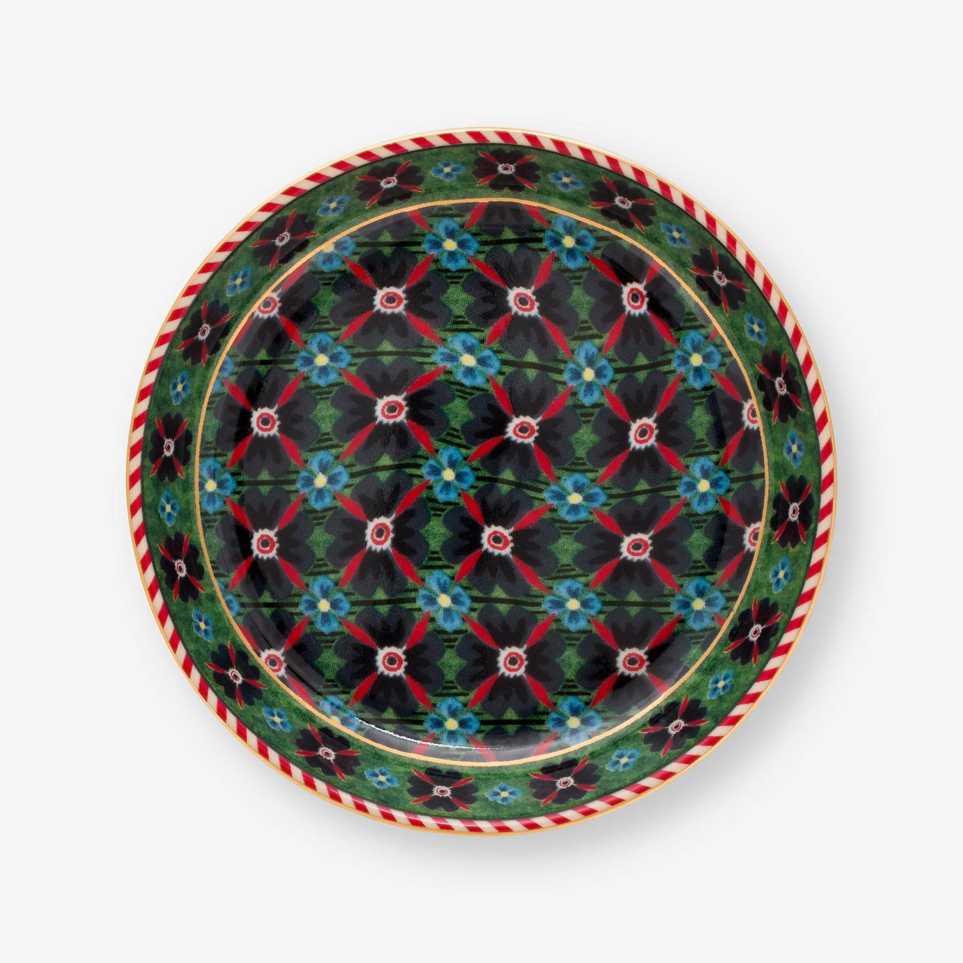 Yeşil Porselen Çay Tabağı 9 Cm Berry Blues
