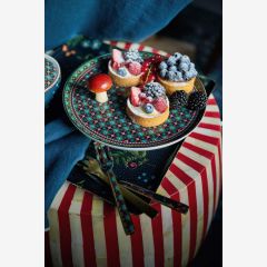 Yeşil Porselen Kek Standı 21 Cm Berry Blues