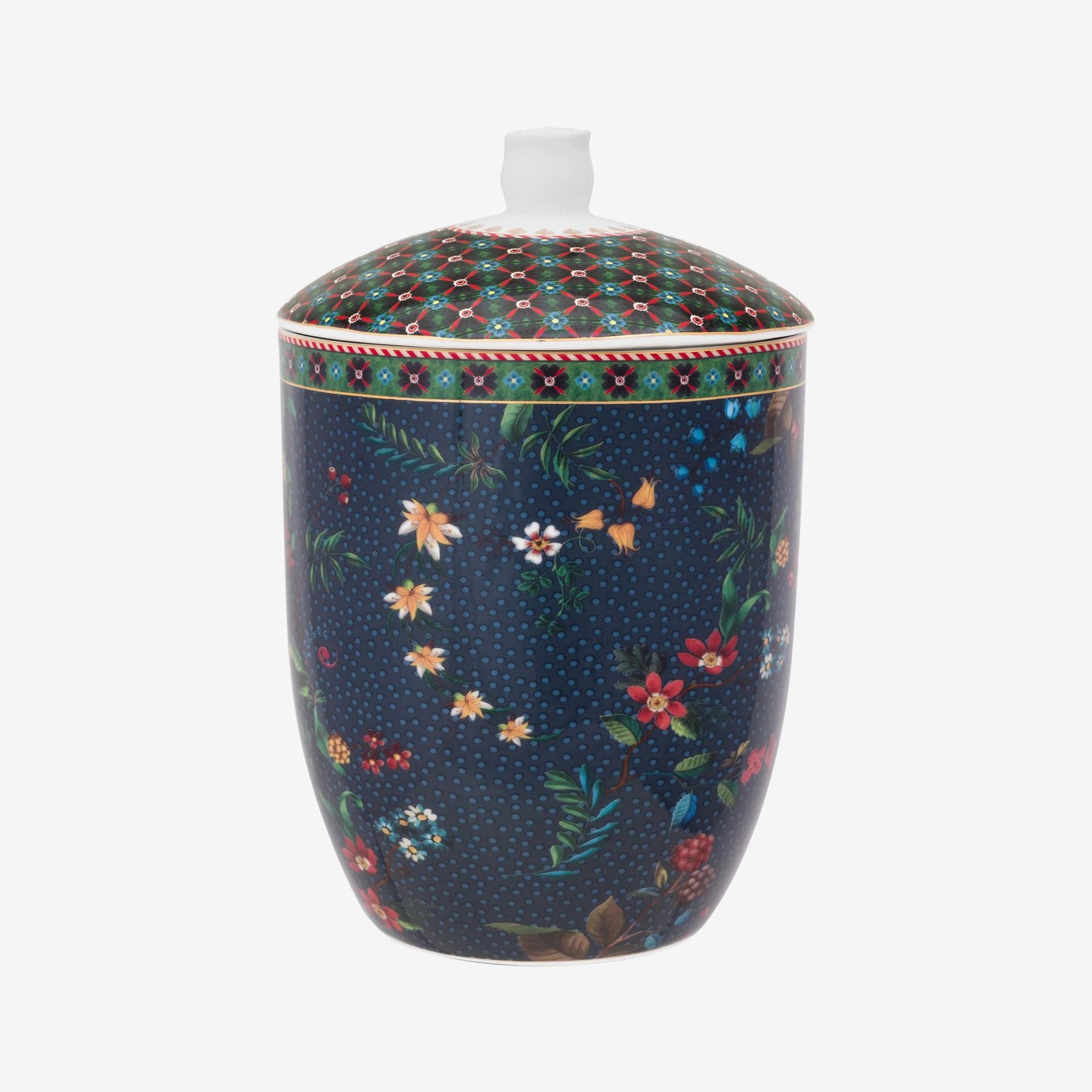 Mavi Porselen Saklama Kutusu 1500 Ml Berry Blues