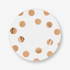 Beyaz Porselen Kahvaltı Tabağı 23 Cm Dot Delight