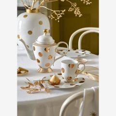 Beyaz Porselen Kupa 350 Ml Dot Delight