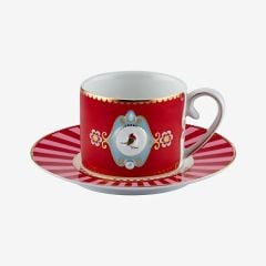 Kırmızı Porselen Kahve Fincanı 125 Ml Love Birds Collection by Pip Studio Love Birds Collecti