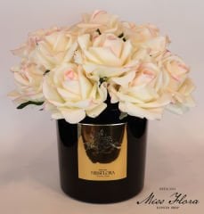 Gold Siyah Cam Allıklı 15 Gül Oda Kokusu