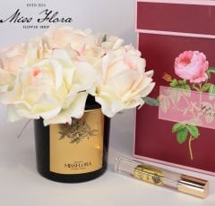 Gold Siyah Cam Allıklı 7 Güllü Oda Kokusu