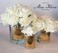 Gold Beyaz Tek Gül Oda Kokusu