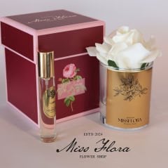 Gold Beyaz Tek Gül Oda Kokusu