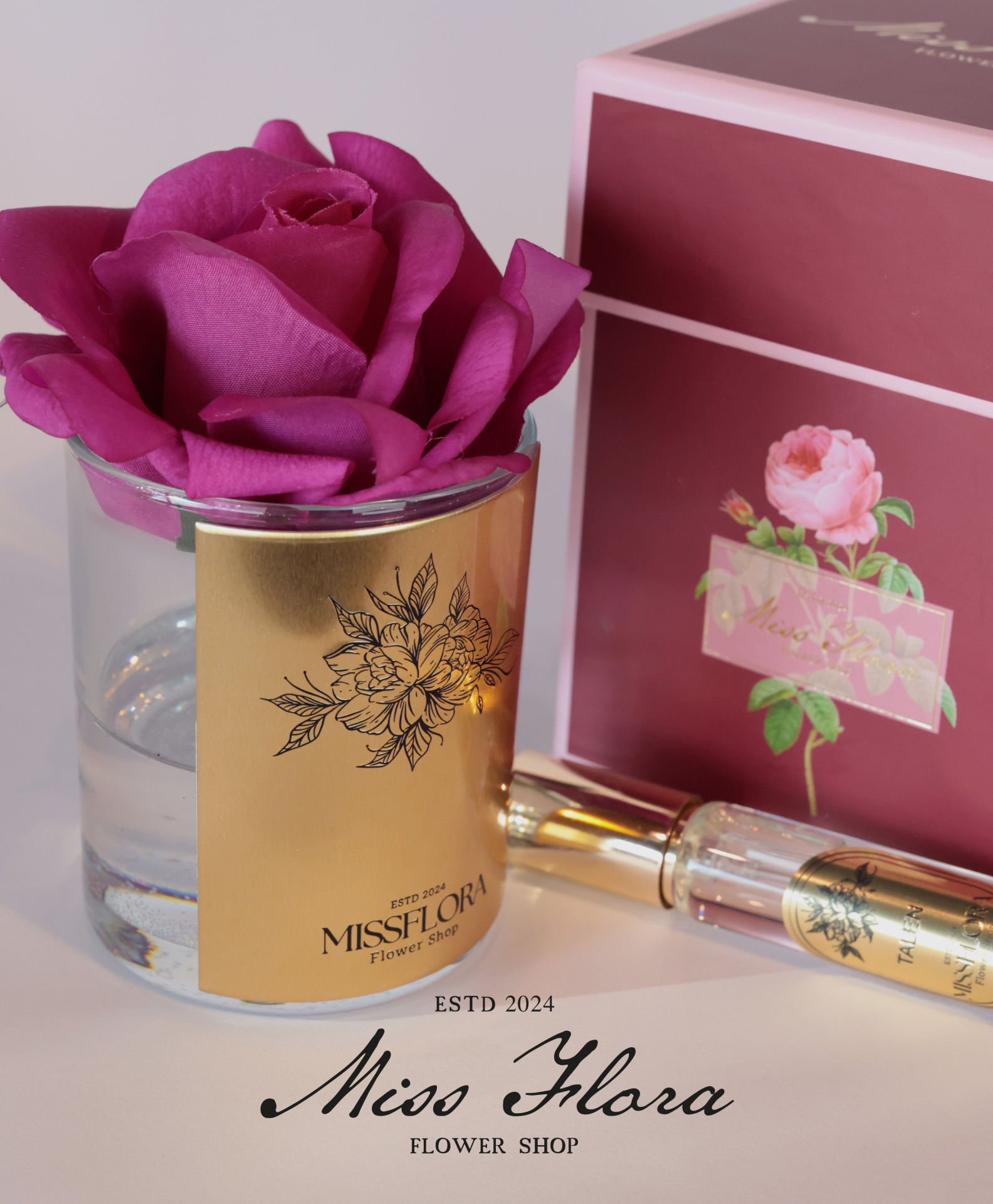 Gold Fuşya Tek Gül Oda Kokusu