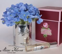 Gümüş Mavi Tekli Ortanca Oda Kokusu