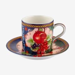 Mavi Yeşil Porselen Kahve Fincan Seti 120 Ml Capri Collection by Chiara Alessi