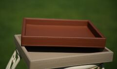 Tek Kişilik Deri Tepsi