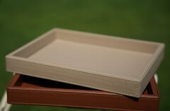 Tek Kişilik Deri Tepsi