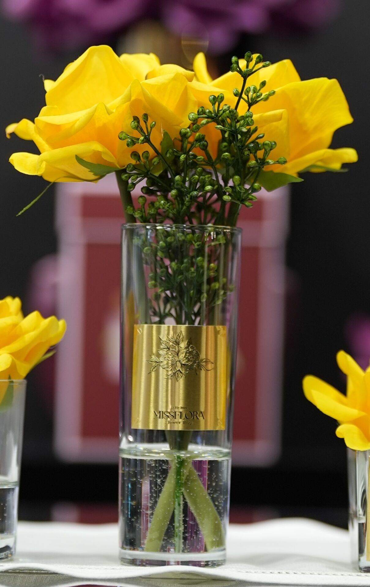 Sarı  İki Güllü Oda Kokusu