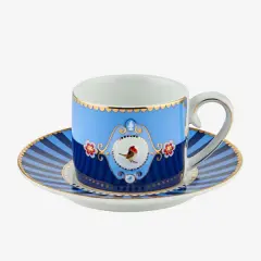 Porselen Çay Fincanı 200 ml Love Birds Collection by Pip Studio mavi