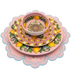 Limonaia Pasta Tabağı Pembe 22 cm