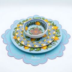 Limonaia Yemek Tabağı Mavi 28 cm
